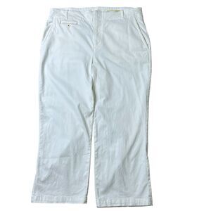 Anthropologie Maeve Womens Size 12 Pants Wide Leg Cropped White